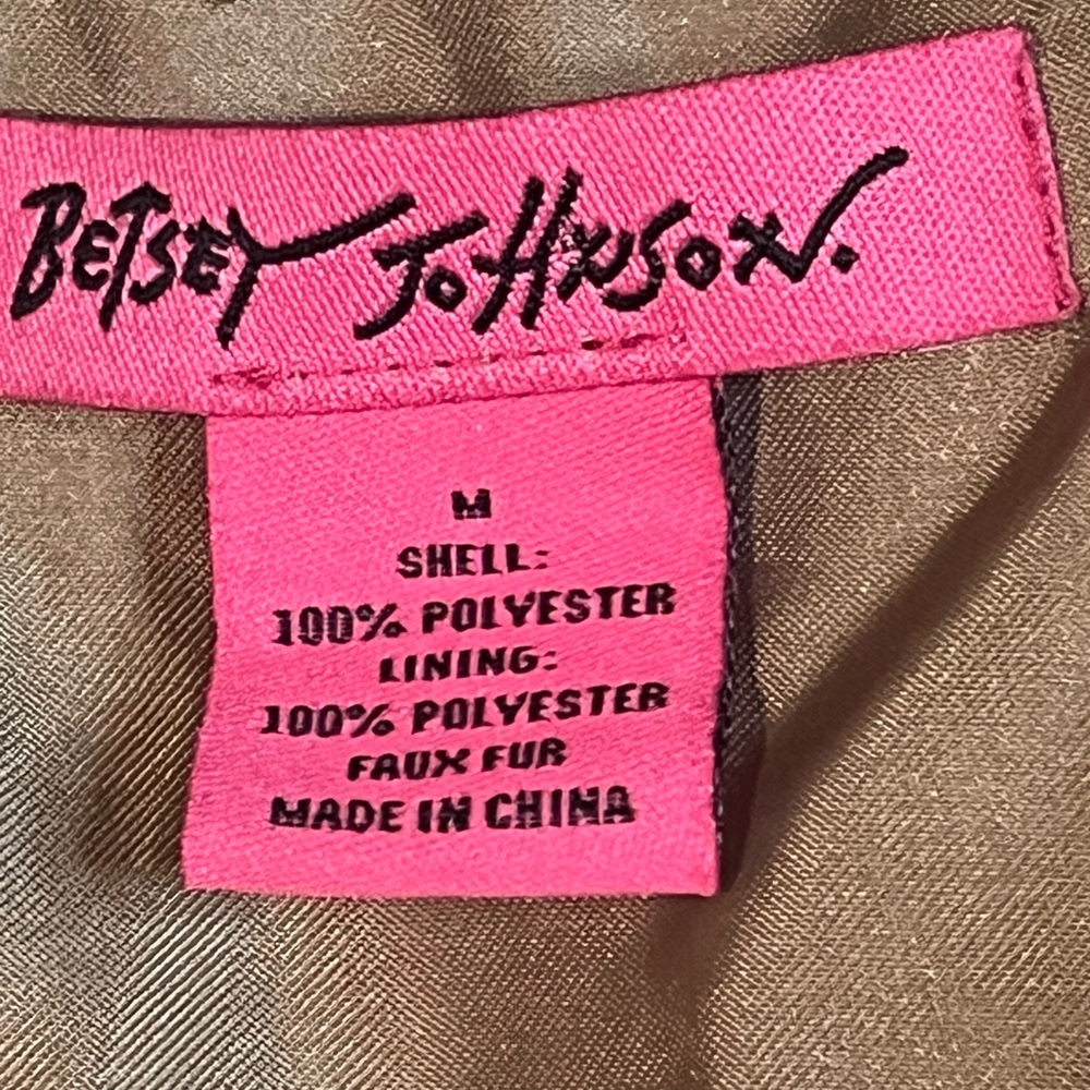 BETSEY JOHNSON Cheetah hook and eye Faux Fur Vest with pockets - Picture 3 of 12